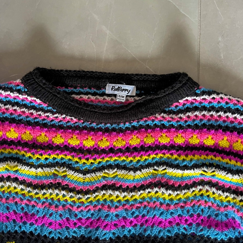 Colorful Patterned Sweater - Picture 2 of 2